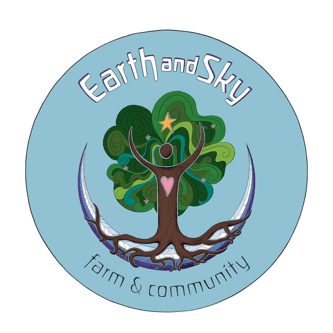Earth and Sky Farm and Community logo